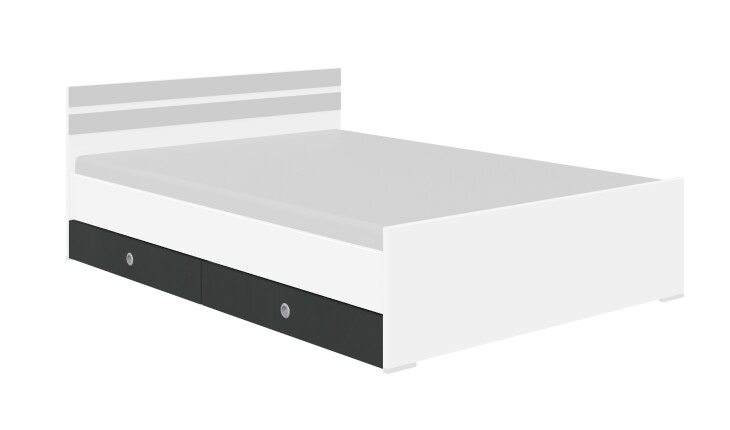 Bettschubkasten >Joker< (B/H/T: 100x16x60 cm) in Graphit - 100x16x60cm (BxHxT)