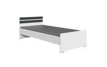 Bett >Joker< (B/H/T: 96x71x204 cm) in Weiß -...