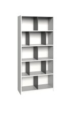 Bücherregal Joker aus Spanplatte in Weiß mit 4...