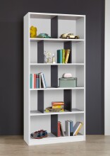 Bücherregal >Joker< (B/H/T: 90x197x38 cm) in Weiß - 90x197x38cm (BxHxT)