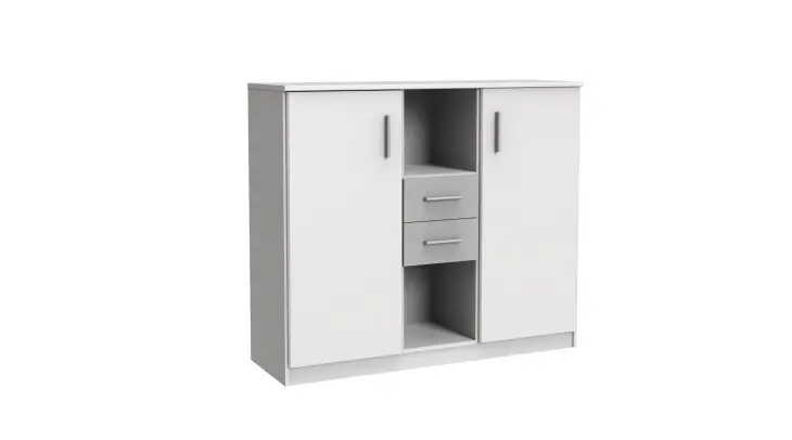 Highboard >Joker< (B/H/T: 122x105x41 cm) in Weiß - 122x105x41cm (BxHxT)