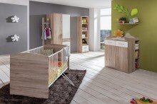 Babybett >Joker< (B/H/T: 80x88x143 cm) in San Remo-Eiche-Nachbildung