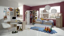 Hochkommode >Joker< (B/H/T: 46x121x40 cm) in San Remo-Eiche-Nachbildung