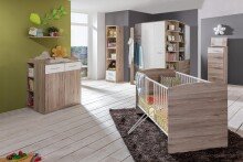 Dreh-/Schwebetürenschrank >Joker< (B/H/T: 124x199x148 cm) San Remo-Eiche