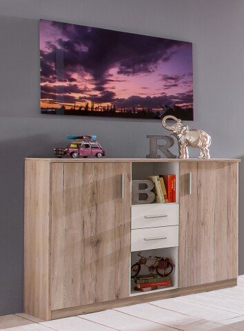 Highboard >Joker< (B/H/T: 122x105x41 cm) in San Remo-Eiche-Nachbildung