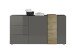 Sideboard >POSITANO< (B/H/T: 181x94x44 cm) in dunkelgrau - 181x94x44 (BxHxT)