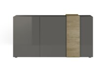 Highboard >POSITANO< (B/H/T: 181x94x44 cm) in dunkelgrau - 181x94x44 (BxHxT)