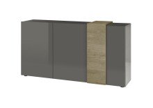 Highboard >POSITANO< (B/H/T: 181x94x44 cm) in dunkelgrau - 181x94x44 (BxHxT)