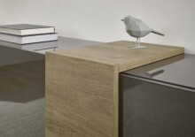 Highboard >POSITANO< (B/H/T: 78x116x44 cm) in dunkelgrau - 78x116x44 (BxHxT)