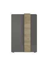 Highboard >POSITANO< (B/H/T: 78x116x44 cm) in dunkelgrau - 78x116x44 (BxHxT)