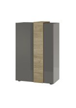 Highboard >POSITANO< (B/H/T: 78x116x44 cm) in dunkelgrau - 78x116x44 (BxHxT)