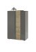 Highboard >POSITANO< (B/H/T: 78x116x44 cm) in dunkelgrau - 78x116x44 (BxHxT)