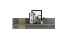 Wandregal >POSITANO< (B/H/T: 100x25x27 cm) in dunkelgrau - 100x25x27 (BxHxT)