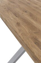 Esstisch >Eastbourne< in Eiche aus Massivholz, Metall - 200x76x100cm (BxHxT)