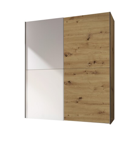 Schwebetürenschrank >Melina< in Artisan Eiche - 170x196x60cm (BxHxT)