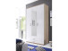 Kleiderschrank >Kitty II< in Sonoma-Eiche / Weiß - 120x197x53cm (BxHxT)