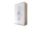 Kleiderschrank >Kitty II< in Sonoma-Eiche / Weiß - 120x197x53cm (BxHxT)