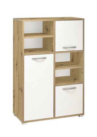 Highboard >Melina< in Artisan Eiche - 94x145x45cm (BxHxT)
