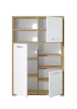 Highboard >Melina< in Artisan Eiche - 94x145x45cm (BxHxT)