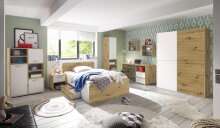 Highboard >Melina< in Artisan Eiche - 94x145x45cm (BxHxT)