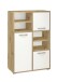 Highboard >Melina< in Artisan Eiche - 94x145x45cm (BxHxT)