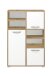 Highboard >Melina< in Artisan Eiche - 94x145x45cm (BxHxT)