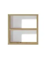 Wandregal >Melina< in Artisan Eiche - 48x49x25cm...