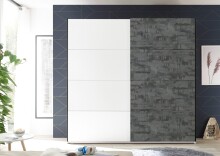 Kleiderschrank >Pia< in Weiß - 215x210x60cm (BxHxT)