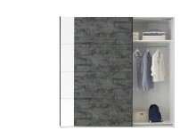 Kleiderschrank >Pia< in Weiß - 215x210x60cm (BxHxT)