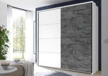 Kleiderschrank >Pia< in Weiß - 215x210x60cm (BxHxT)