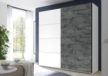 Kleiderschrank >Pia< in Weiß - 215x210x60cm (BxHxT)