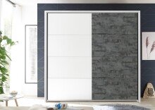 Kleiderschrank >Pia< in Weiß - 215x210x60cm (BxHxT)