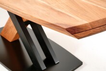 Esstisch >Marjorie< in Akazie aus Massivholz, Metall - 180x77x100cm (BxHxT)
