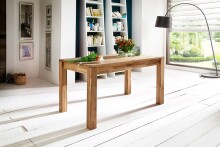Esstisch >Peter< in Wildeiche aus Massivholz - 140x77x80cm (BxHxT)