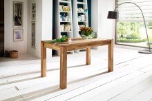 Esstisch >Peter< in Wildeiche aus Massivholz - 140x77x80cm (BxHxT)