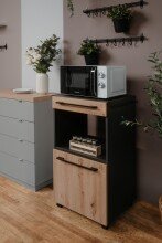 Ablageelement >Palmyra< in Anthrazit/Artisan Eiche - 45x95x45cm (BxHxT)