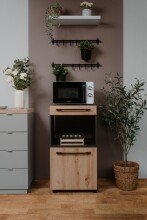 Ablageelement >Palmyra< in Anthrazit/Artisan Eiche - 45x95x45cm (BxHxT)