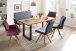 Esstisch >Roxbury< in Wildeiche aus Massivholz, Metall - 180x77x90cm (BxHxT)