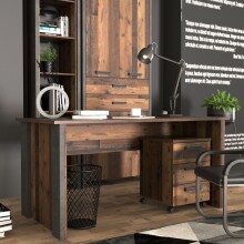 Arbeitstisch >Celon< in Old Wood Vintage - x73.5x70cm (BxHxT)