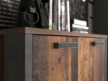 Aktenschrank >Celon< in Old Wood Vintage - 86x115x41.6cm (BxHxT)