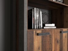 Aktenschrank >Celon< in Old Wood Vintage - 86x220.7x41.6cm (BxHxT)