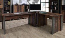 Arbeitstisch >Celon< in Old Wood Vintage - 103/153/70x73.5x70cm (BxHxT)