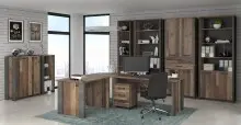 Büro-Set >Celon< (10-teilig) in Old Wood Vintage