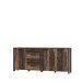 Beistellschrank >Celon< in Old Wood Vintage - 206.1x86.3x41.6cm (BxHxT)