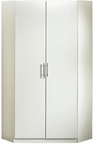Eckschrank >Runner< (B/H/T: 95x198x95 cm) in Weiß - 95x198x95cm (BxHxT)
