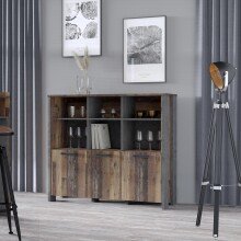 Beistellschrank >Celon< in Old Wood Vintage - 136.4x118.3x41.6cm (BxHxT)