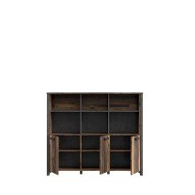 Beistellschrank >Celon< in Old Wood Vintage - 136.4x118.3x41.6cm (BxHxT)