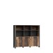 Beistellschrank >Celon< in Old Wood Vintage - 136.4x118.3x41.6cm (BxHxT)