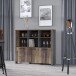 Beistellschrank >Celon< in Old Wood Vintage - 136.4x118.3x41.6cm (BxHxT)