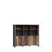 Beistellschrank >Celon< in Old Wood Vintage - 136.4x118.3x41.6cm (BxHxT)
